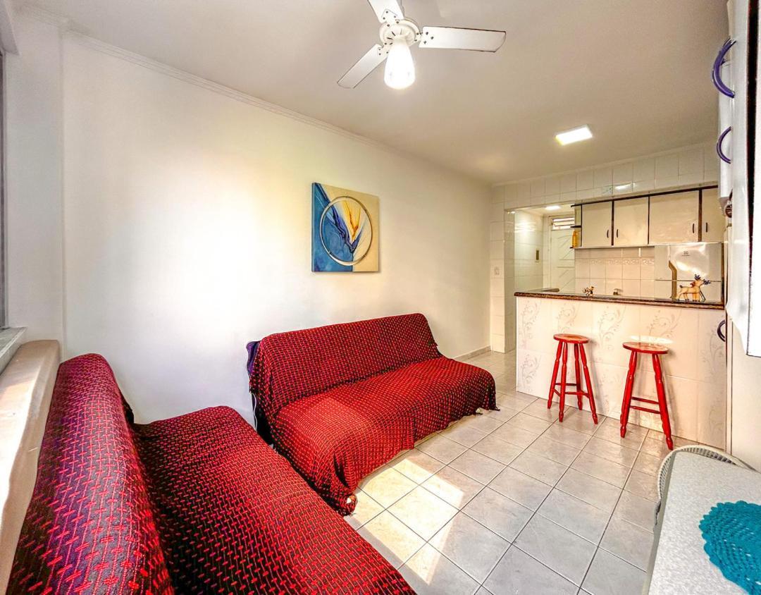 Otimo Loft Pe Na Areia Na Praia Da Guilhermina Sp Apartman Praia Grande  Kültér fotó