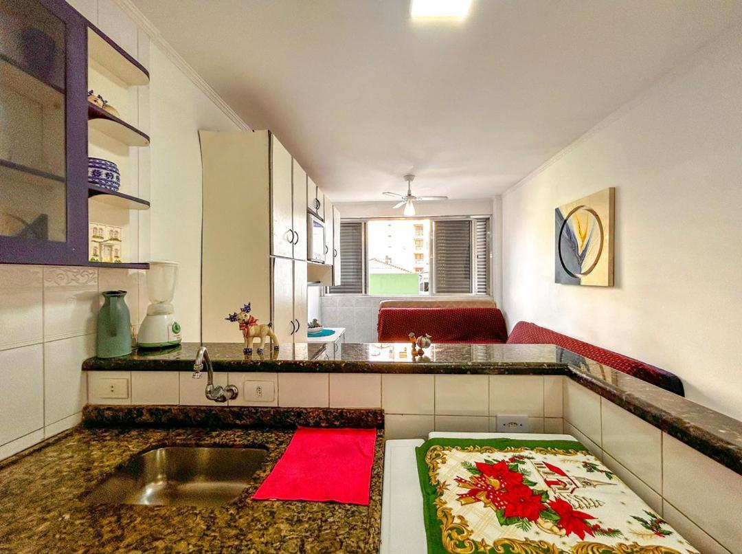 Otimo Loft Pe Na Areia Na Praia Da Guilhermina Sp Apartman Praia Grande  Kültér fotó