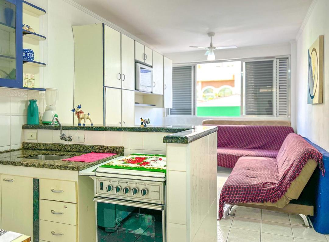 Otimo Loft Pe Na Areia Na Praia Da Guilhermina Sp Apartman Praia Grande  Kültér fotó