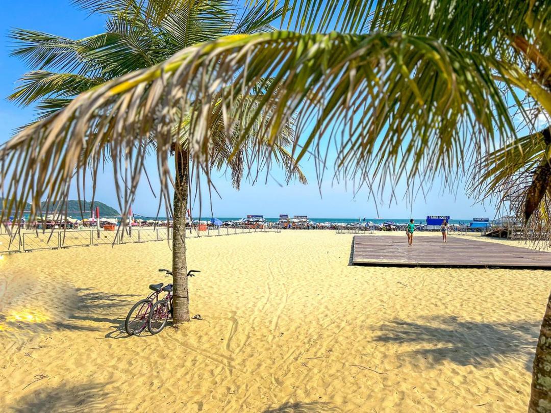 Otimo Loft Pe Na Areia Na Praia Da Guilhermina Sp Apartman Praia Grande  Kültér fotó